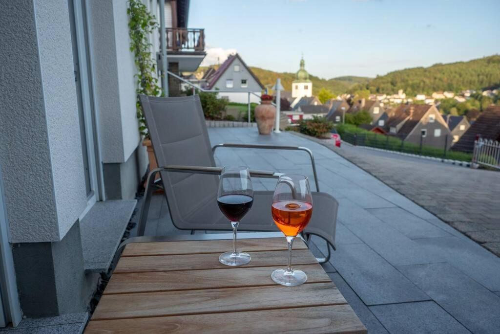 Wohnung Mit Talblick, Ladestation E-Auto Siegen Exterior foto